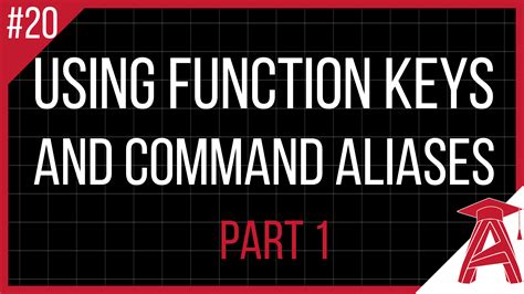 Using Function Keys And Command Aliases Part 1 Autocad Student