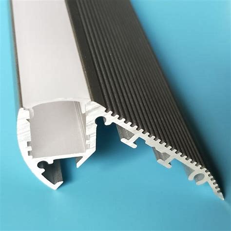 Hot Saling Grooved Stair Nosing Edge Led Step Aluminum Profile For Walking Area Lighting From