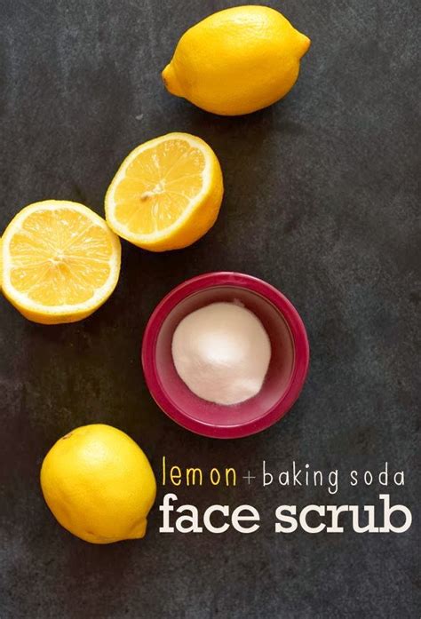Lemon + Baking Soda Face Scrub | Natural beauty routine ...