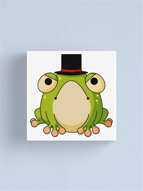 Angry Frog With Top Hat Canvas Print For Sale By Emhurst10 Redbubble