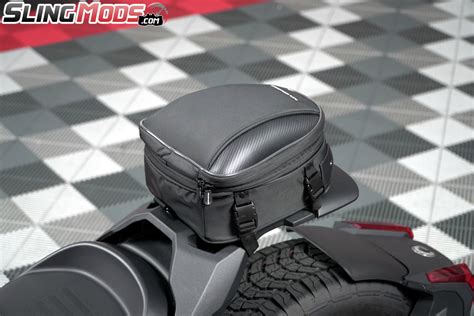 Commuter lite which is designed specifically for smaller sport bikes or when you need to bring just the essentials. Can-Am Ryker Commuter Series Tail Storage Bag by Nelson-Rigg