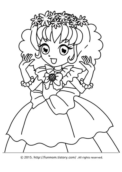 그리고, 소설 속에서 나를 박살 냈던 막강한 주인공 최한이. 공주색칠공부프린트 -Princess Coloring Page