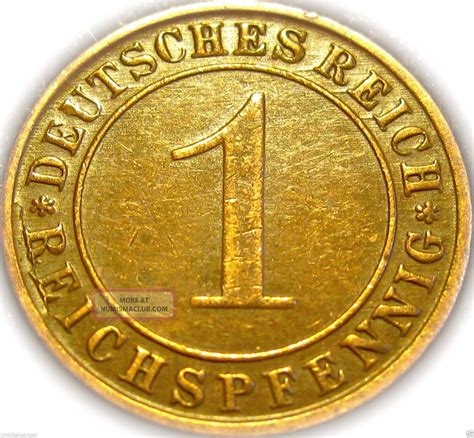 Germany German 1931d Reichspfennig Coin Rare Wheat Style Coin