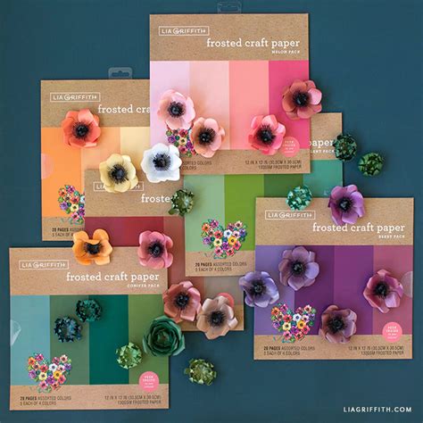 Announcing Our New Frosted Paper Free Flower Templates Lia Griffith
