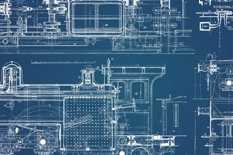 64 Vintage Mechanical Blueprints Tom Chalky