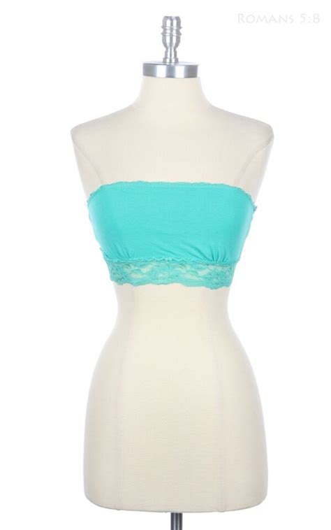 girl s lace trim solid body bandeau strapless cropped tube top cute sexy s m l ebay