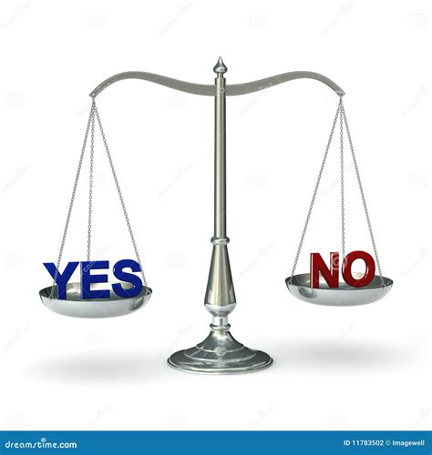 Scales Yes No Stock Photography Image 11783502