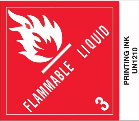 Amazon Com 4 X 4 3 4 Flammable Liquid Printing Ink UN1210 Labels