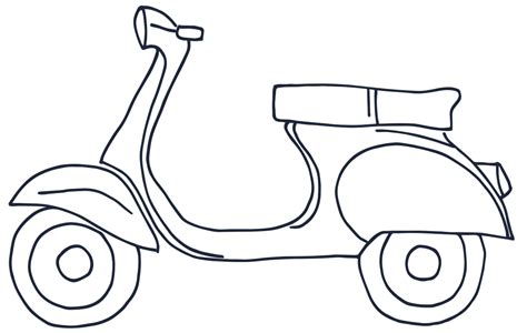 Seluruh remaja saat ini mengenal serta telah menggunakan media sosial. Gambar Sketsa Vespa, Kendaraan Asal Italia yang Unik dan ...