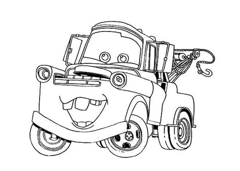 88 finebeautiful tow mater coloring page. Tow Mater Going Around Town Coloring Pages : Color Luna