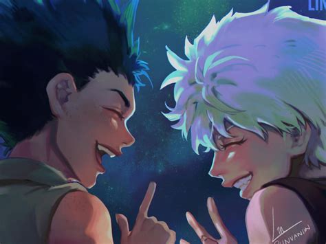 男孩gon Freecss Killua Zoldyck Hunter X Hunter Hd Desktop壁纸：宽屏：高清晰度：全屏幕