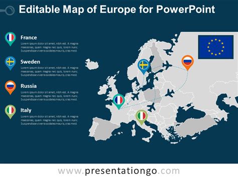Europe Editable Powerpoint Map
