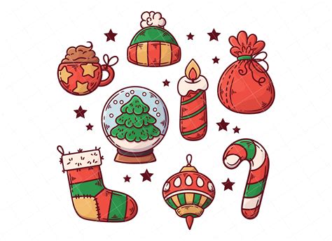 Christmas Elements Png Files Christmas Clipart Christmas Etsy