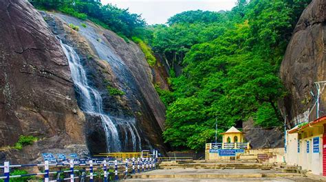 Monsoon Getaway Courtallam Falls On The Tamil Nadu Kerala Border Of The Western Ghats Is A