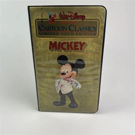 Walt Disney Cartoon Classics Limited Gold Edition Mickey Vhs Clamshell