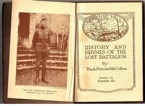History And Rhymes Of The Lost Battalion Edition Buck Private Mccollum