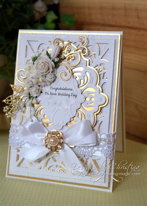 See more ideas about wedding cards, cards handmade, wedding anniversary cards. Flowers, Ribbons and Pearls: Wedding Day Card