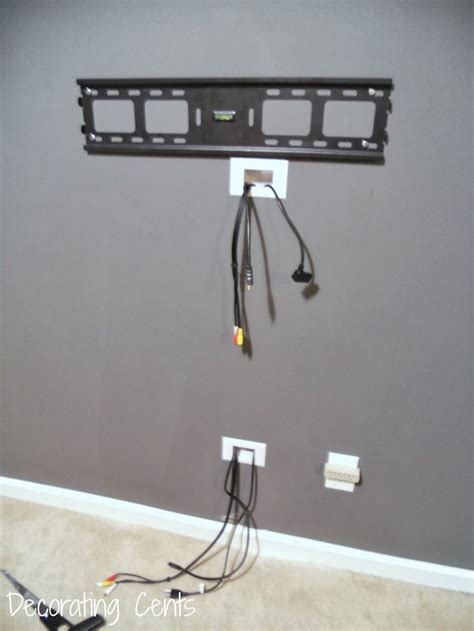 Decorating Cents Wall Mounted Tv And Hiding The Cords Home Wall