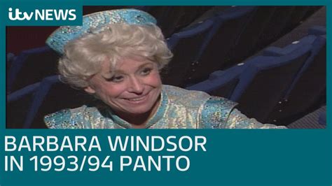 Barbara Windsor Stars In 199394 Stevenage Panto Itv News Youtube