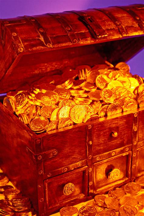 Treasure Chest With Gold Coins Photograph By Garry Gay