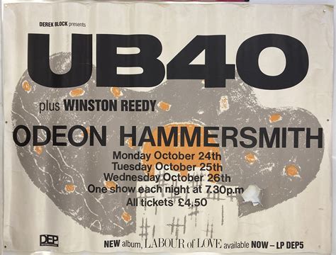Lot 332 Ub40 Concert Posters