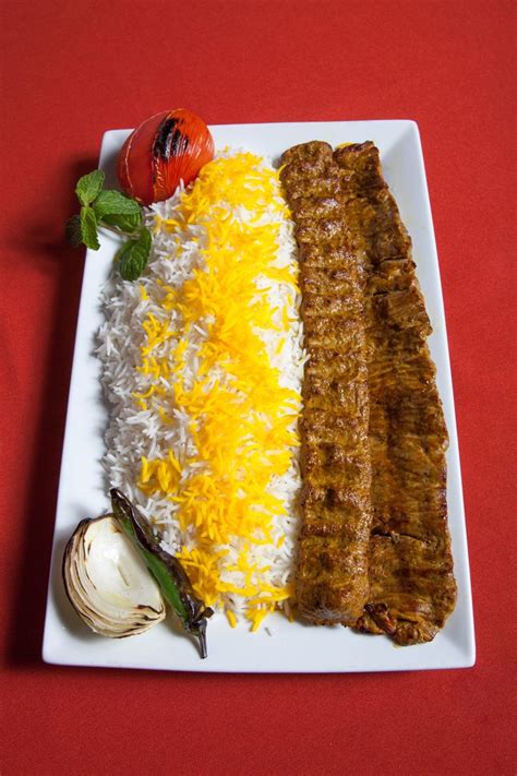 Soltani Kabob A Combination Of Beef Barg And Skewer Of Kobideh Served