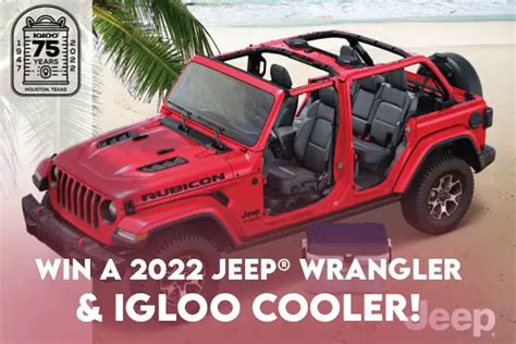 Win A 2022 Jeep Wrangler And Igloo Cooler Sweepstakesbible