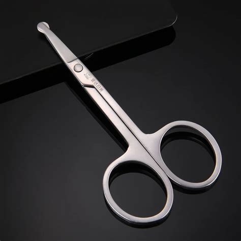 Beauty Mens Round Tip Scissors Nose Hair Trimmer Ms Shaver Manual