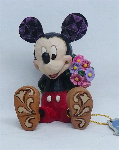 Mickey Mouse With Flowers Mini Figurine 4054284 One Disney Store In