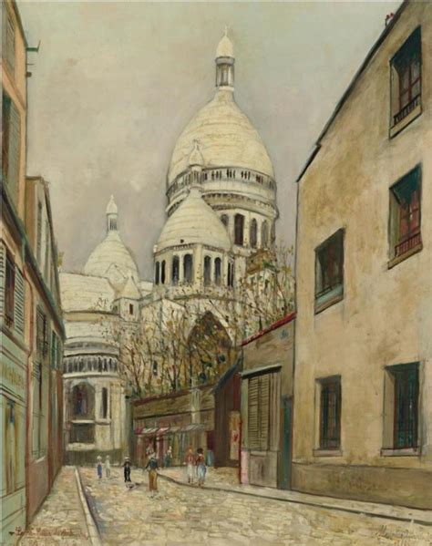 Maurice Utrillo 1883 1955 Sacré Coeur De Montmartre Et Rue Du