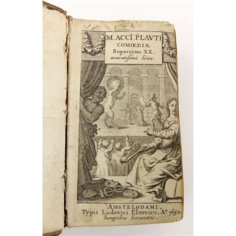 17th Century Book Acci Plauti Comoediae Maccius Titus Plautus In 32 Published 1652