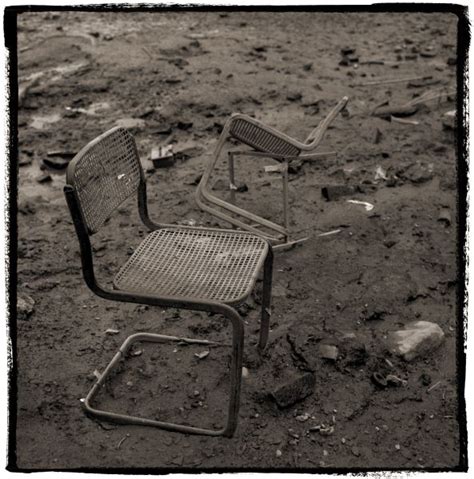 Chairs River Bank From Discarded Photographic Essay By Christopher