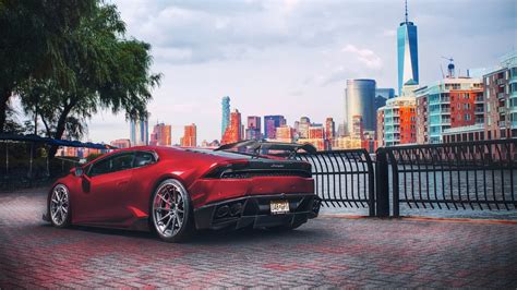 1920x1080 Red Lamborghini Huracan Supercar Vehicle 1080p