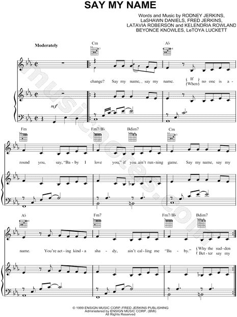 Beetlejuice say my name lyric video beetlejuice original broadway cast recording out now performed karaoke of say my name from beetlejuice the musical as a duet between bj and lydia, without say my name from the broadway musical beetlejuice. Destiny's Child "Say My Name" Sheet Music in Eb Major ...