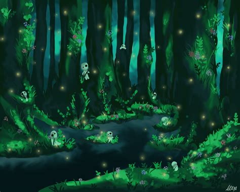 The Enchanted Forest From Princess Mononoke On Behance