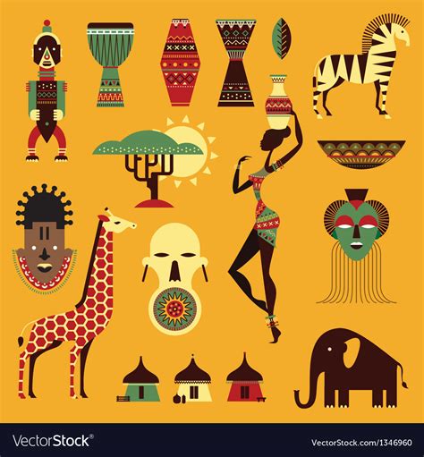 Africa Icons Royalty Free Vector Image Vectorstock
