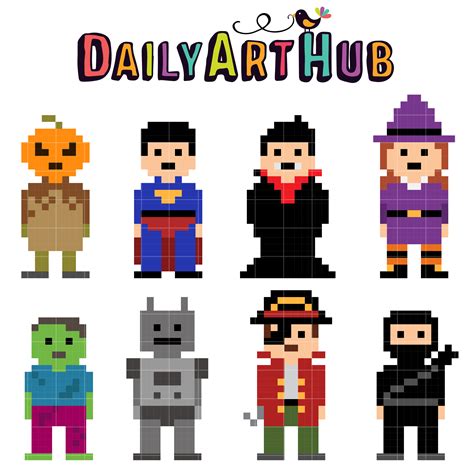 Pixel Art Movie Characters