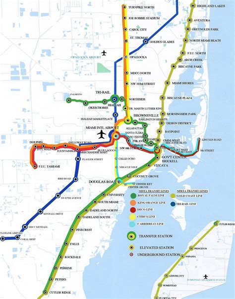 Mapa Metro Miami Florida