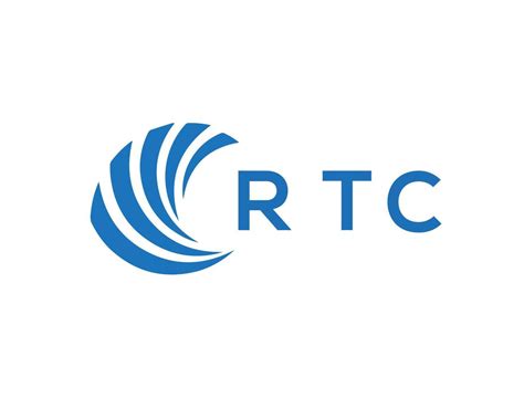 Rtc Letra Logo Diseño En Blanco Antecedentes Rtc Creativo Circulo