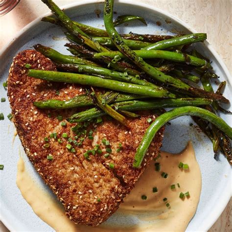 As soon as he arrived in kobe, he asked to see my friend looks at me like i'm crazy when i leave excess fat off of a steak on my plate, i really only like. Japanese Crispy Tuna Steaks with Stir-Fried Green Beans | Rachael Ray In Season | Recipe | Fresh ...