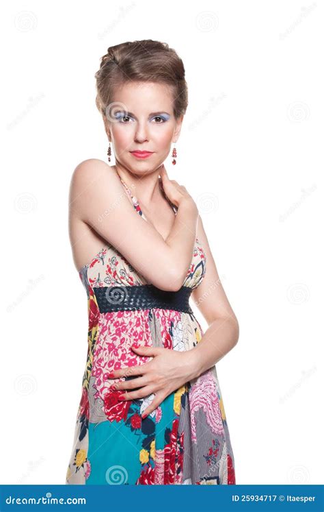 Cute Lady In Dress Stock Image Image Of Lifestyles Color 25934717