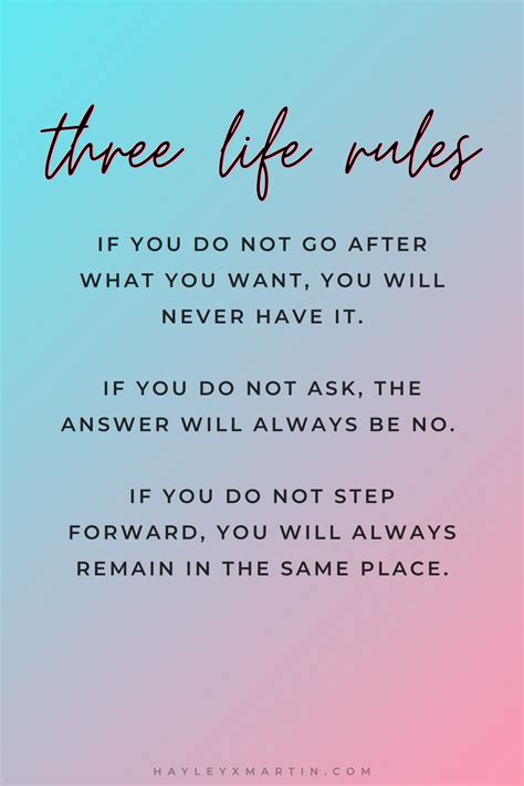 Three Life Rules Life Quotes Inspirational Quotes