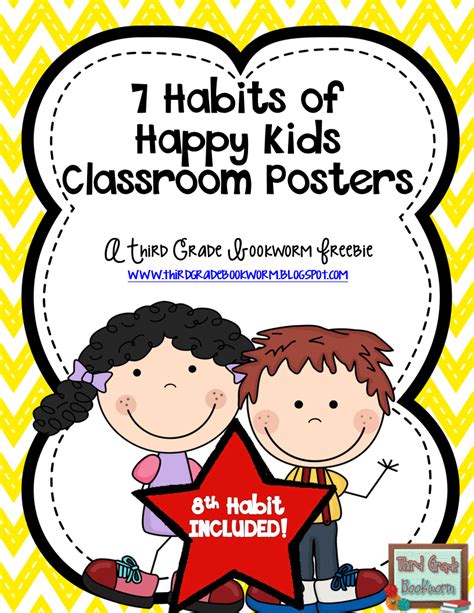 Third Grade Bookworm 7 Habits Of Happy Kids Leader In Me Happy Kids