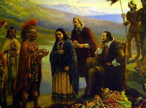 Aztec Emperor Montezuma La Malinche And Conquistador Hernan Cortez