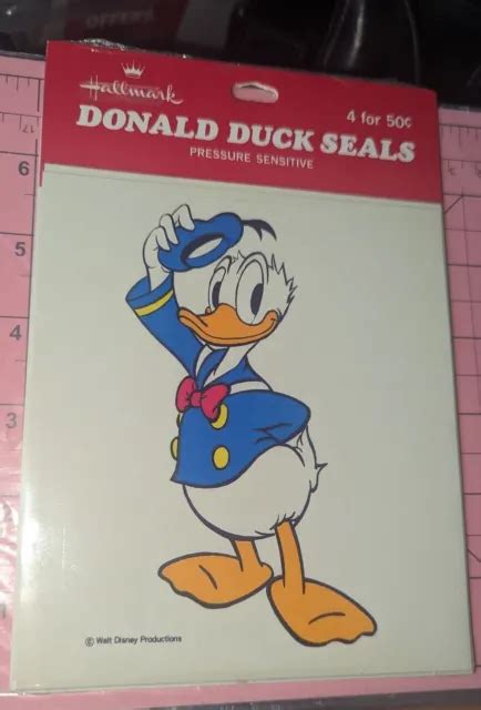 Vintage Donald Duck Stickers Disney Hallmark 4 Sheets New In Pack 22