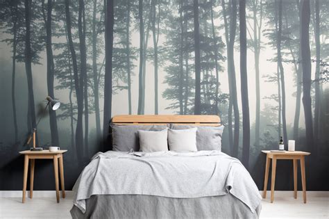 Sea Of Trees Forest Mural Wallpaper Muralswallpaper Schlafzimmer