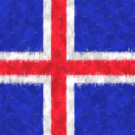 Iceland Oil Painting Arts And Entertainment Stock Photos Creative Market