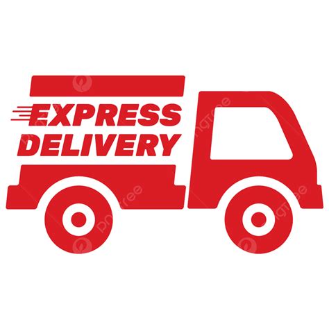 Express Delivery Logo With Covered Van Vector Express Delivery Label