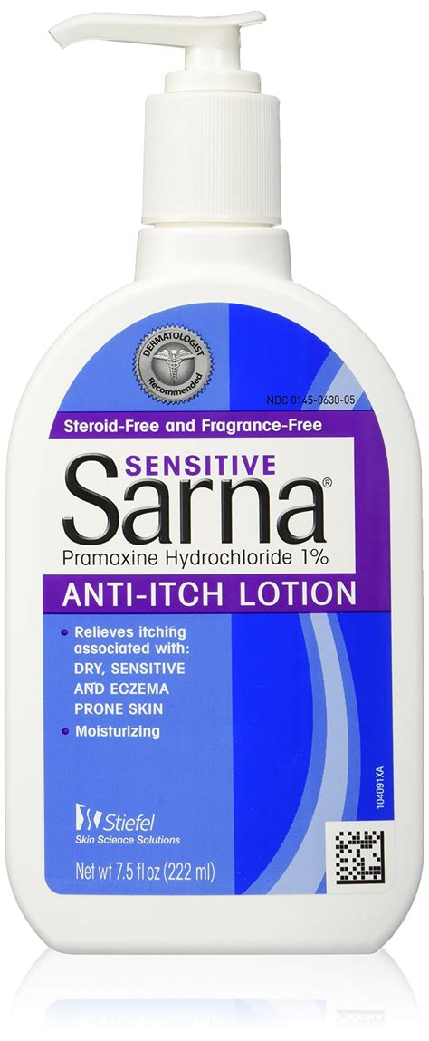 Sarna Sensitive Anti Itch Lotion Fragrance Free 75 Fl Oz 222 Ml