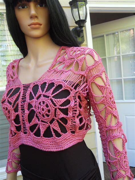 Sweater Top Pattern By Guchet Crochet Shrug Pattern Crochet Crop